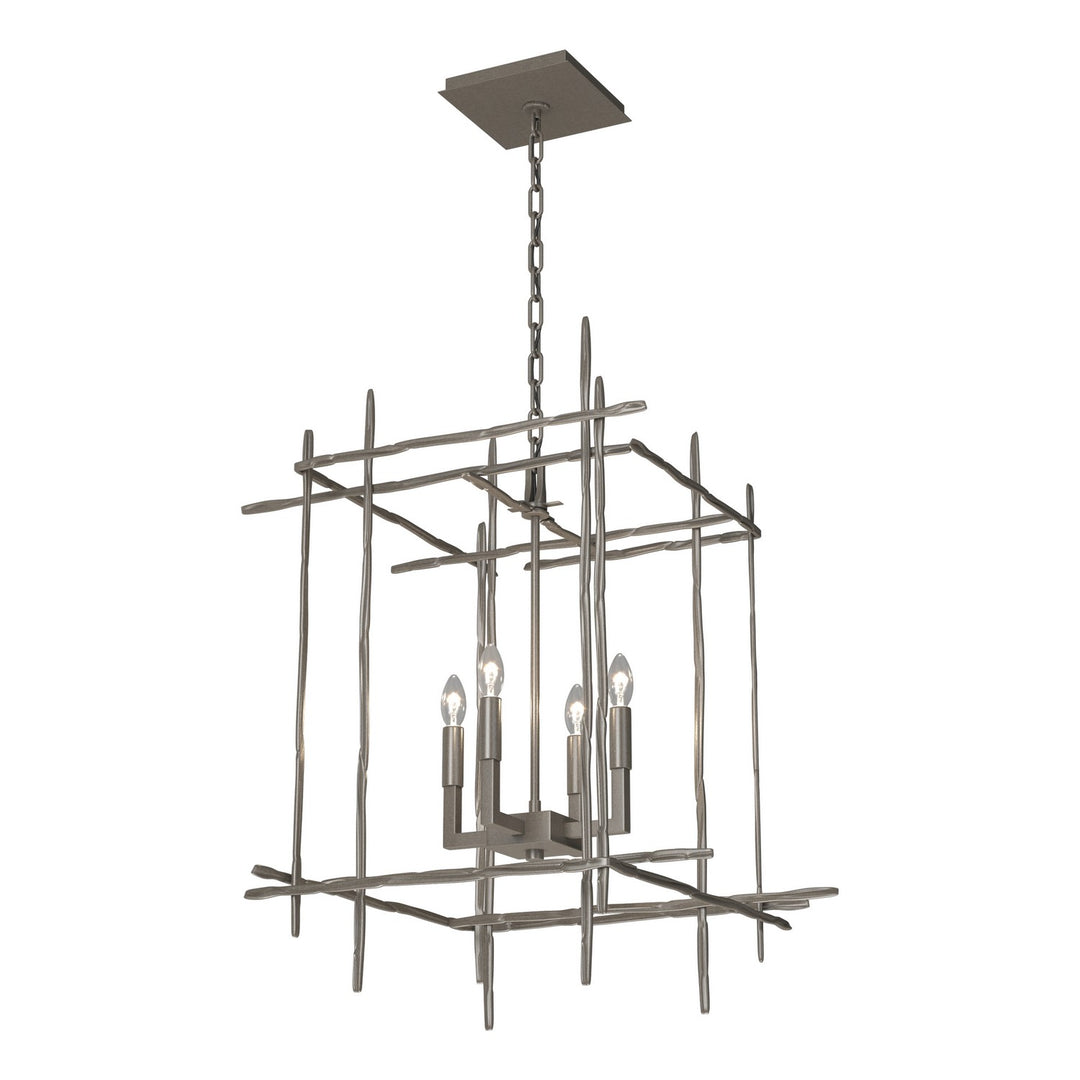 Hubbardton Forge Canada - 101316-SKT-07 - Four Light Chandelier - Tura - Dark Smoke