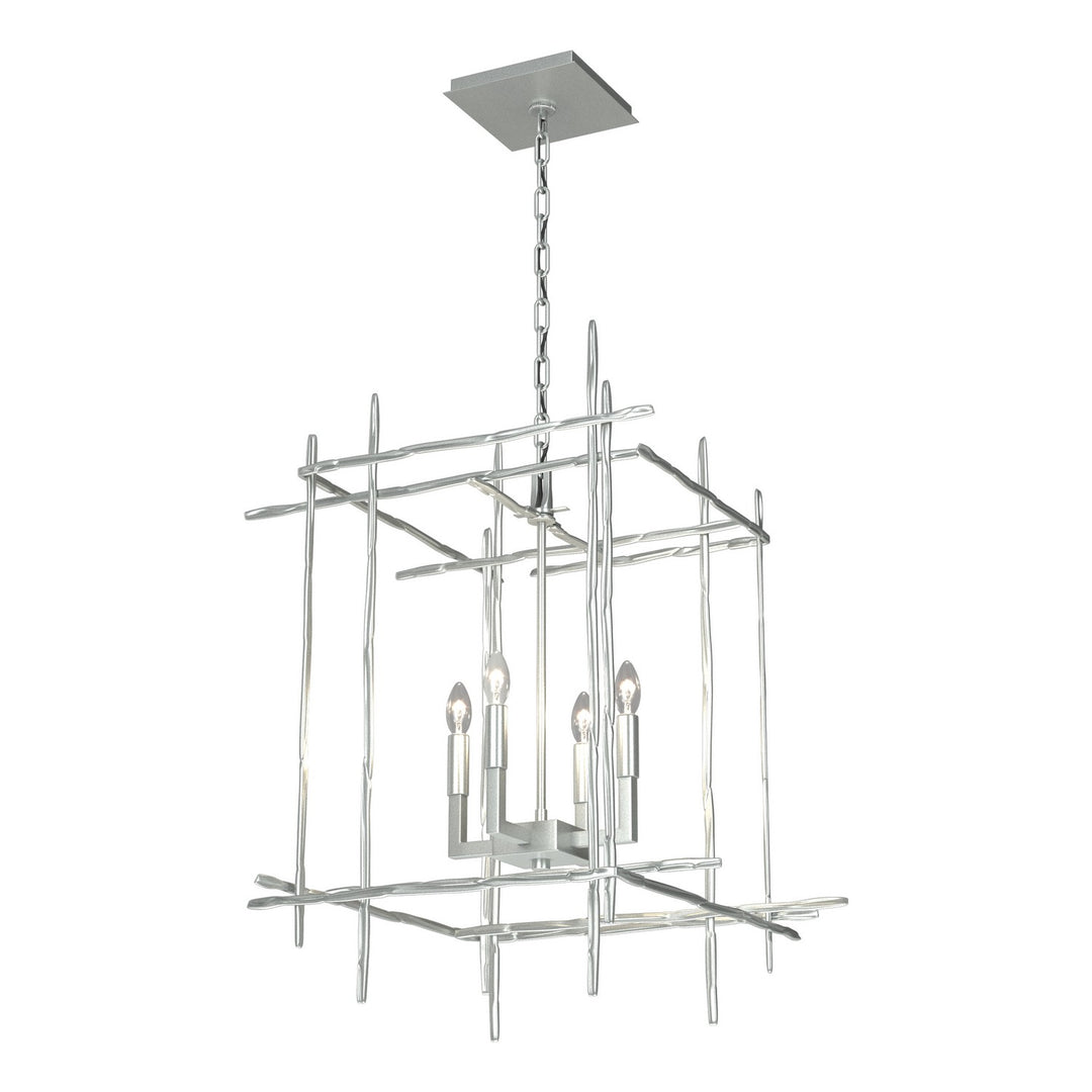 Hubbardton Forge Canada - 101316-SKT-82 - Four Light Chandelier - Tura - Vintage Platinum