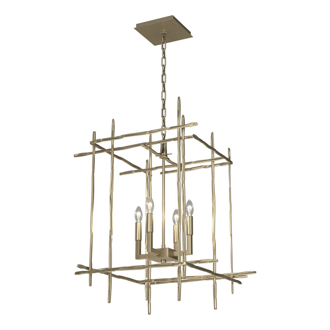 Hubbardton Forge Canada - 101316-SKT-84 - Four Light Chandelier - Tura - Soft Gold
