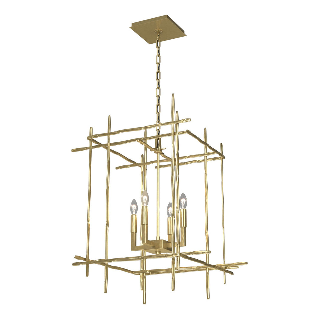 Hubbardton Forge Canada - 101316-SKT-86 - Four Light Chandelier - Tura - Modern Brass