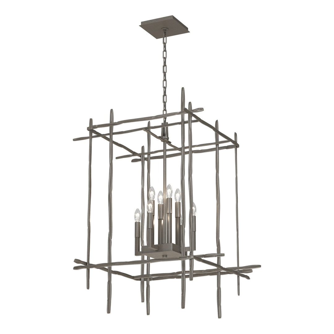 Hubbardton Forge Canada - 101317-SKT-07 - Eight Light Chandelier - Tura - Dark Smoke