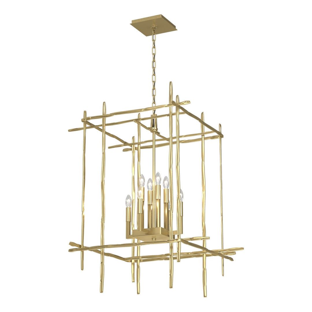 Hubbardton Forge Canada - 101317-SKT-86 - Eight Light Chandelier - Tura - Modern Brass