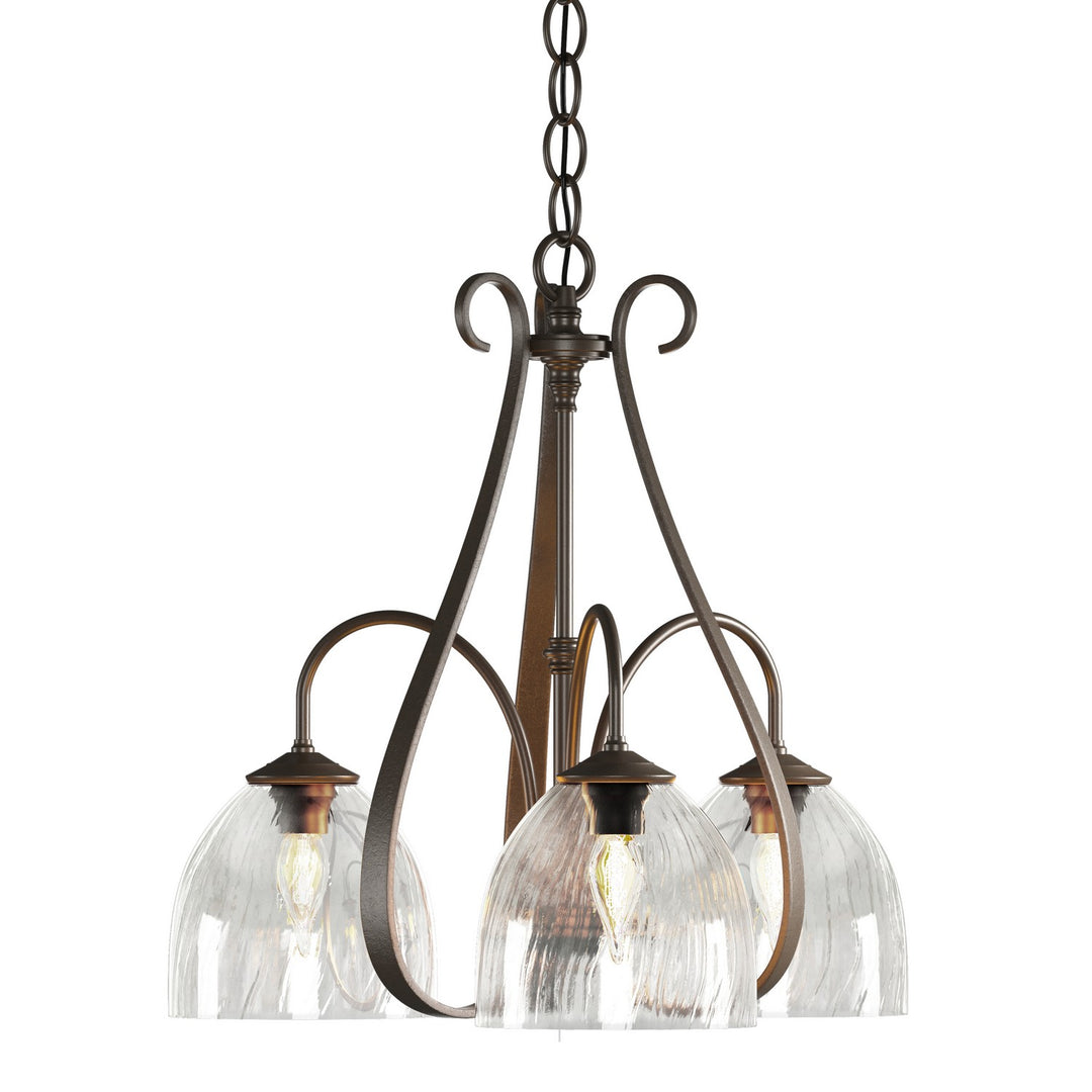 Hubbardton Forge Canada - 101441-SKT-05-LL0001 - Three Light Chandelier - Sweeping Taper - Bronze