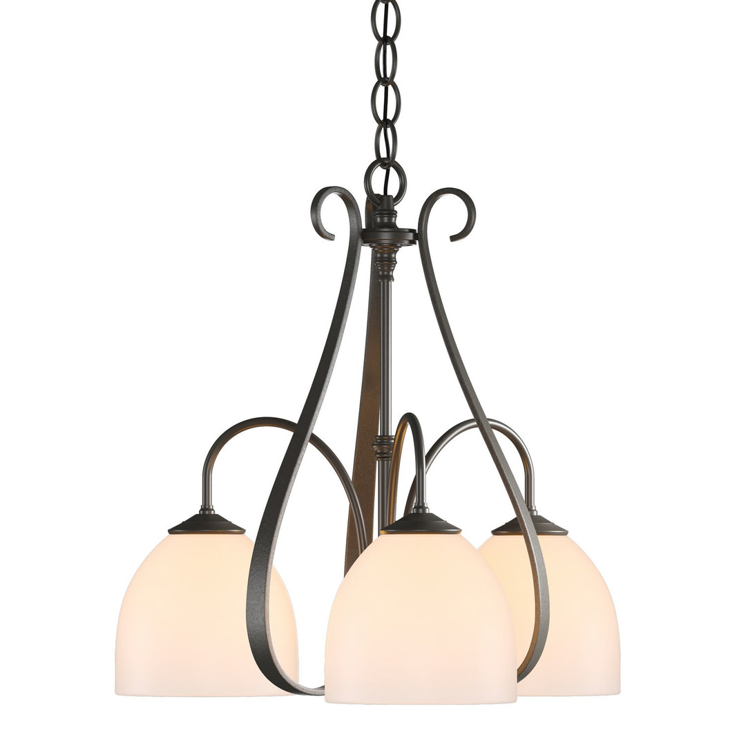 Hubbardton Forge Canada - 101441-SKT-07-GG0001 - Three Light Chandelier - Sweeping Taper - Dark Smoke