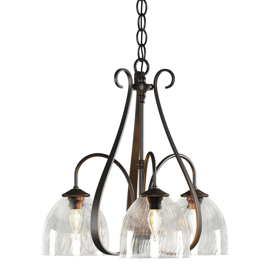 Hubbardton Forge Canada - 101441-SKT-14-LL0001 - Three Light Chandelier - Sweeping Taper - Oil Rubbed Bronze