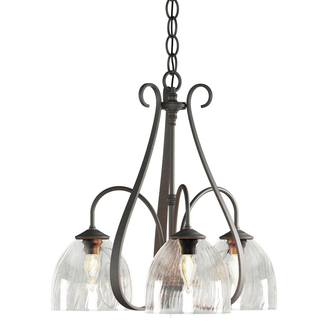 Hubbardton Forge Canada - 101441-SKT-20-LL0001 - Three Light Chandelier - Sweeping Taper - Natural Iron