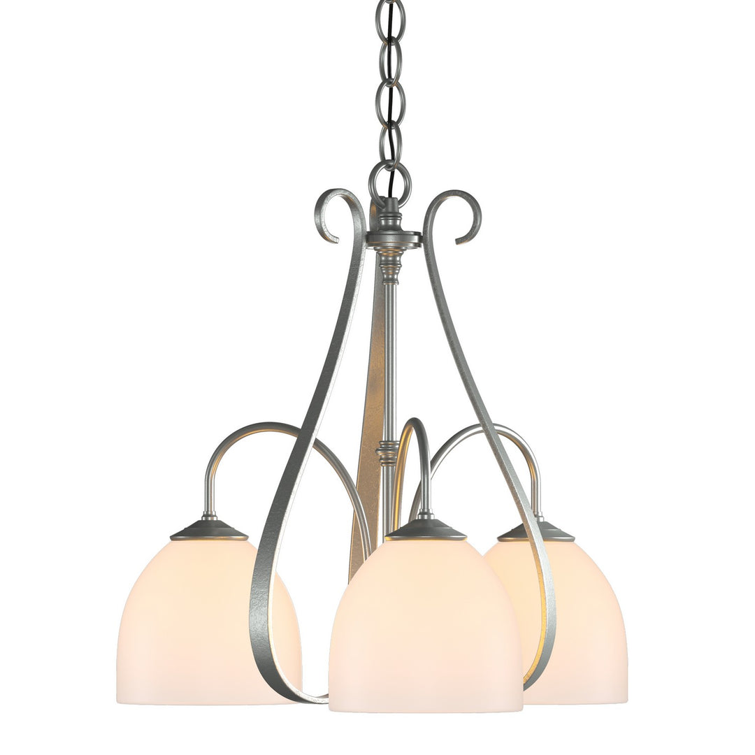 Hubbardton Forge Canada - 101441-SKT-82-GG0001 - Three Light Chandelier - Sweeping Taper - Vintage Platinum