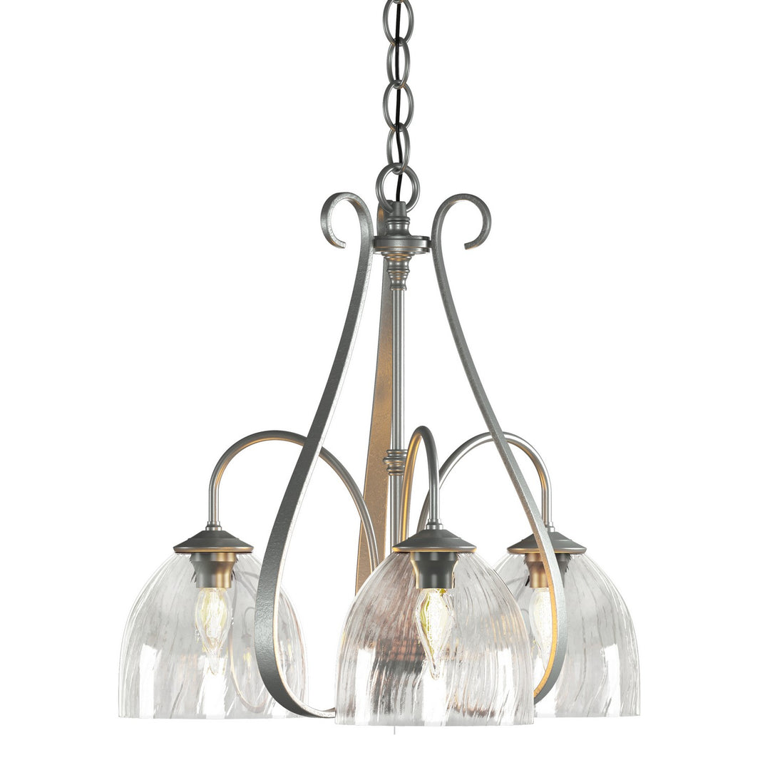 Hubbardton Forge Canada - 101441-SKT-82-LL0001 - Three Light Chandelier - Sweeping Taper - Vintage Platinum