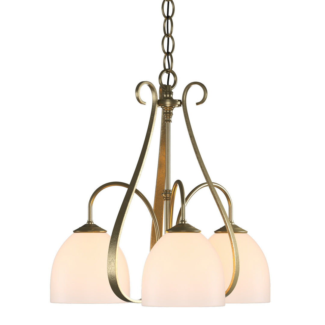 Hubbardton Forge Canada - 101441-SKT-86-GG0001 - Three Light Chandelier - Sweeping Taper - Modern Brass