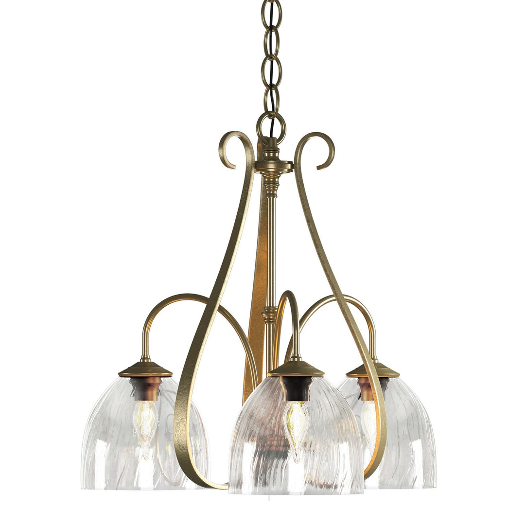 Hubbardton Forge Canada - 101441-SKT-86-LL0001 - Three Light Chandelier - Sweeping Taper - Modern Brass