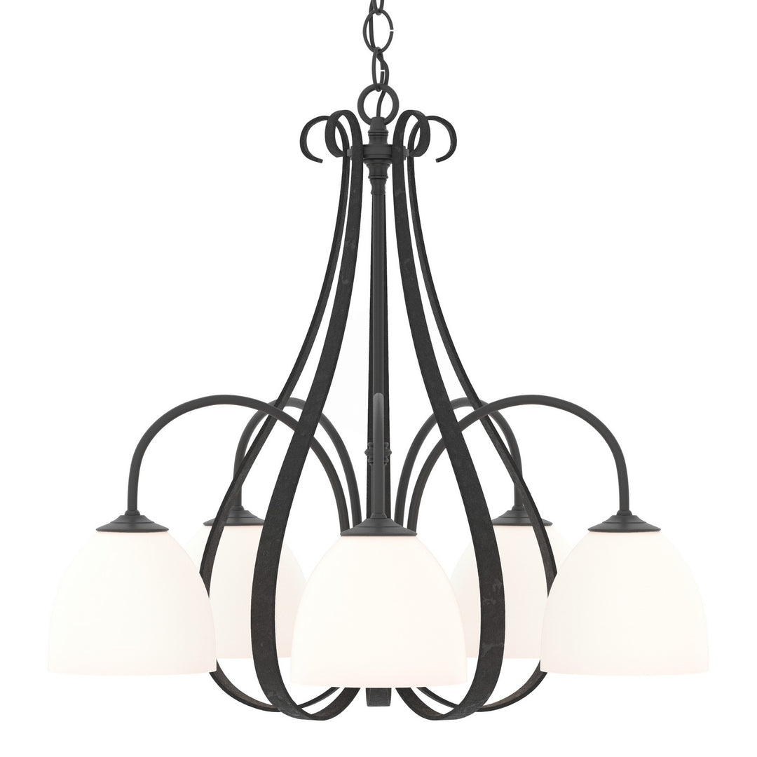 Hubbardton Forge Canada - 101445-SKT-10-GG0001 - Five Light Chandelier - Sweeping Taper - Black