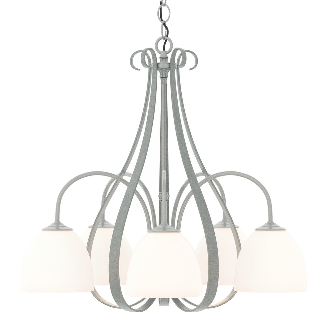 Hubbardton Forge Canada - 101445-SKT-82-GG0001 - Five Light Chandelier - Sweeping Taper - Vintage Platinum