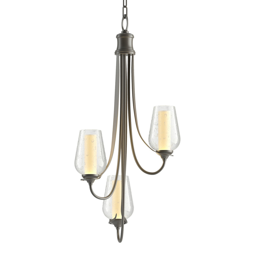 Hubbardton Forge Canada - 103033-SKT-07-ZS0354 - Three Light Chandelier - Flora - Dark Smoke