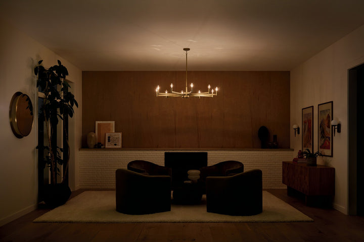 Kichler Canada - 52613NBR - Ten Light Chandelier - Erzo - Natural Brass