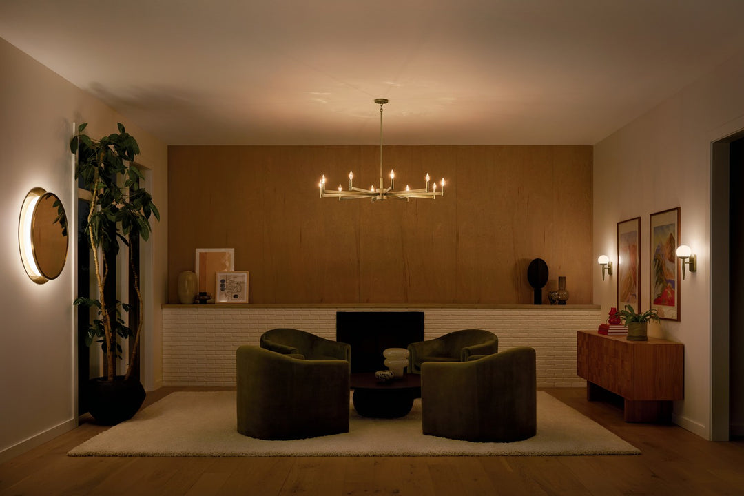 Kichler Canada - 52613NBR - Ten Light Chandelier - Erzo - Natural Brass