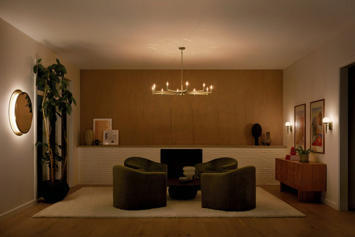 Kichler Canada - 52613NBR - Ten Light Chandelier - Erzo - Natural Brass