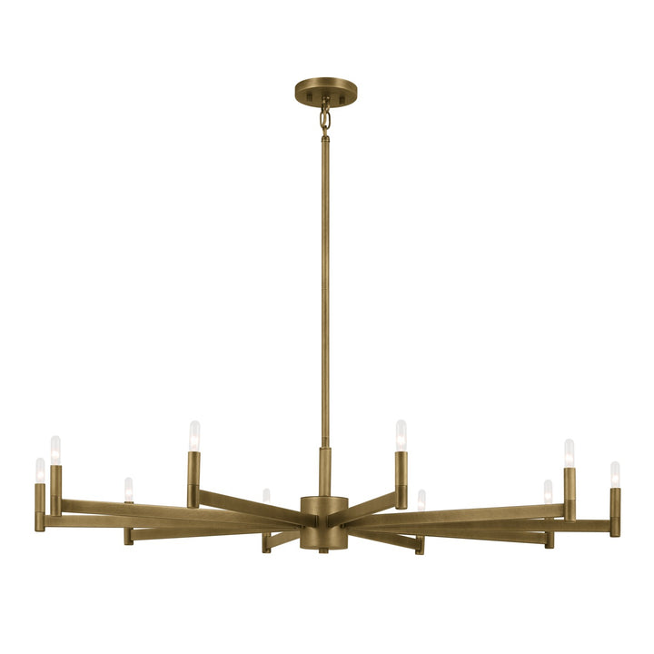 Kichler Canada - 52613NBR - Ten Light Chandelier - Erzo - Natural Brass