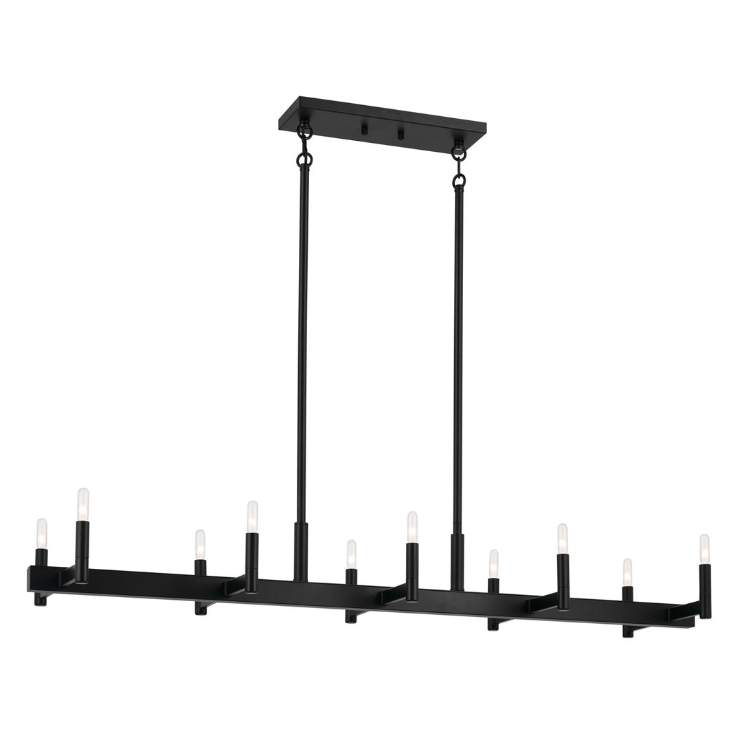 Kichler Canada - 52614BK - Ten Light Linear Chandelier - Erzo - Black