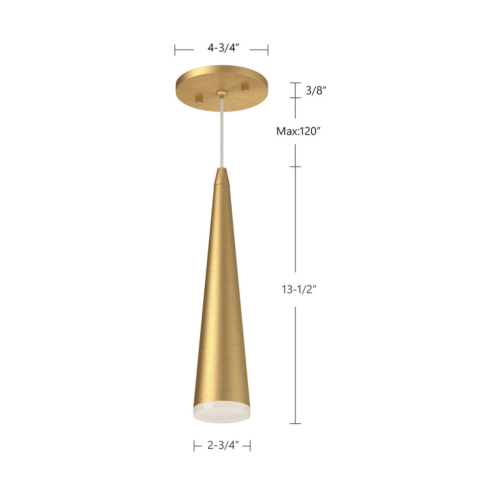 Kuzco Canada - 401214BG-LED - LED Pendant - Mina - Brushed Gold