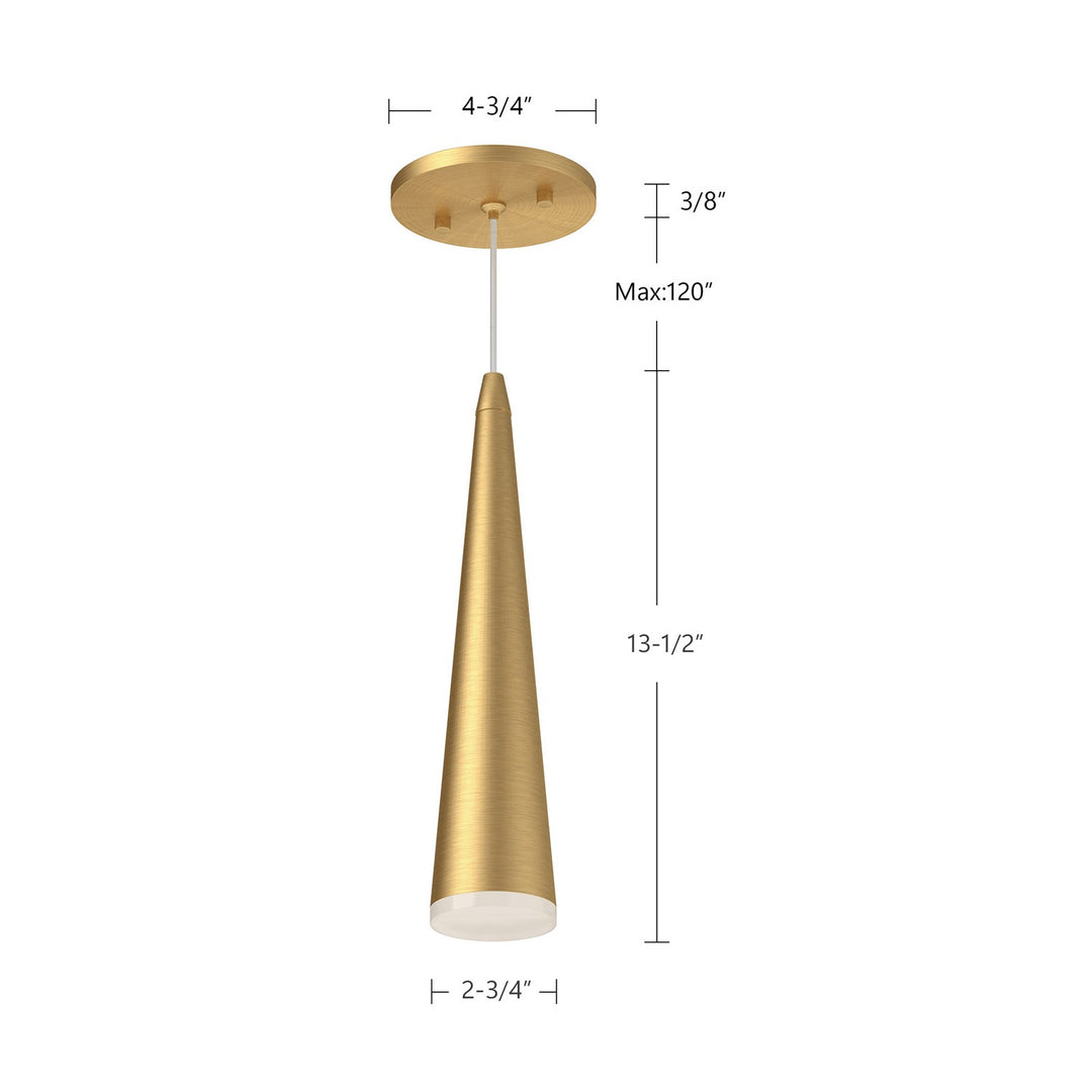 Kuzco Canada - 401214BG-LED - LED Pendant - Mina - Brushed Gold