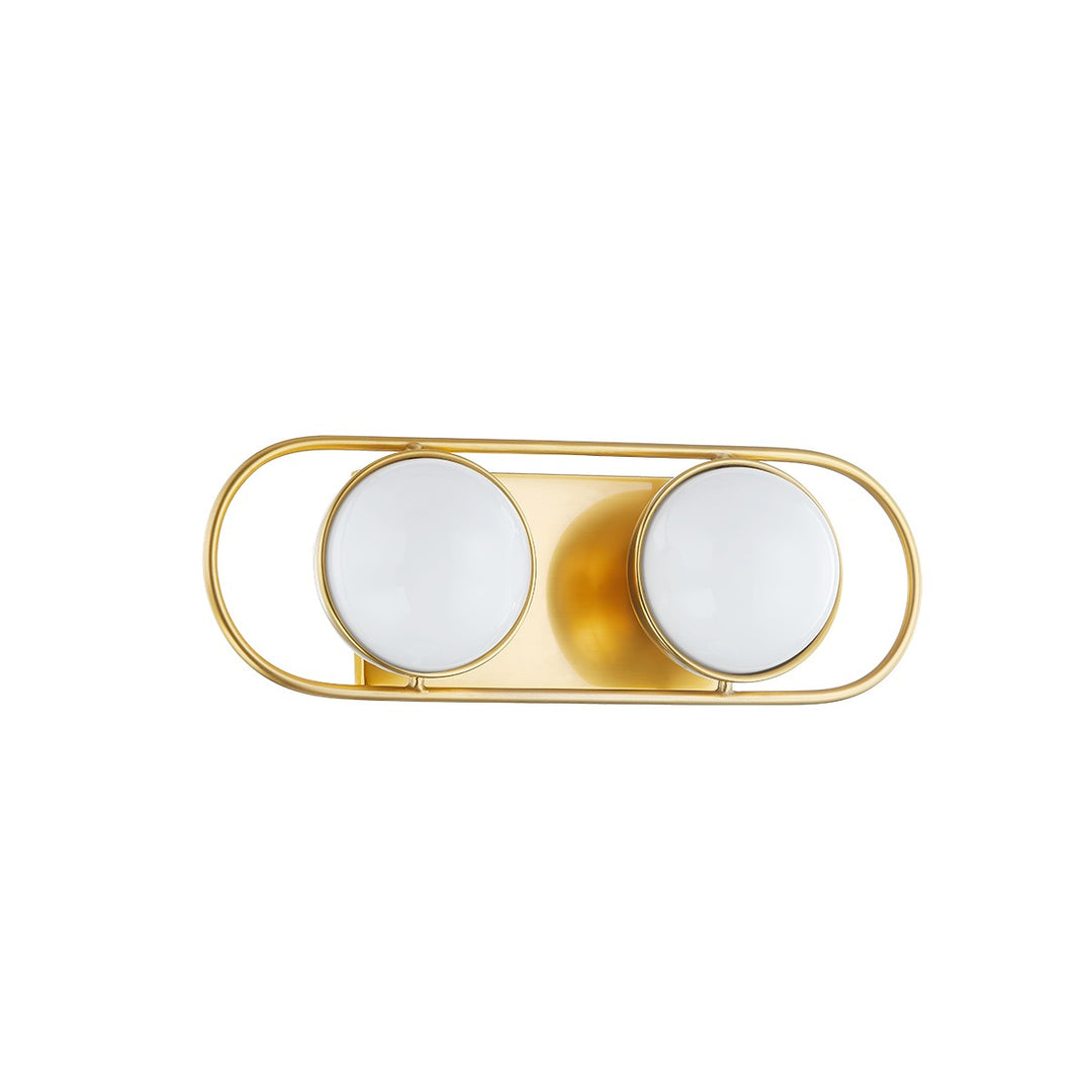 Amy Two Light Bath and Vanity in Aged Brass - available from The Lighting Shoppe, trusted by Canadian homeowners