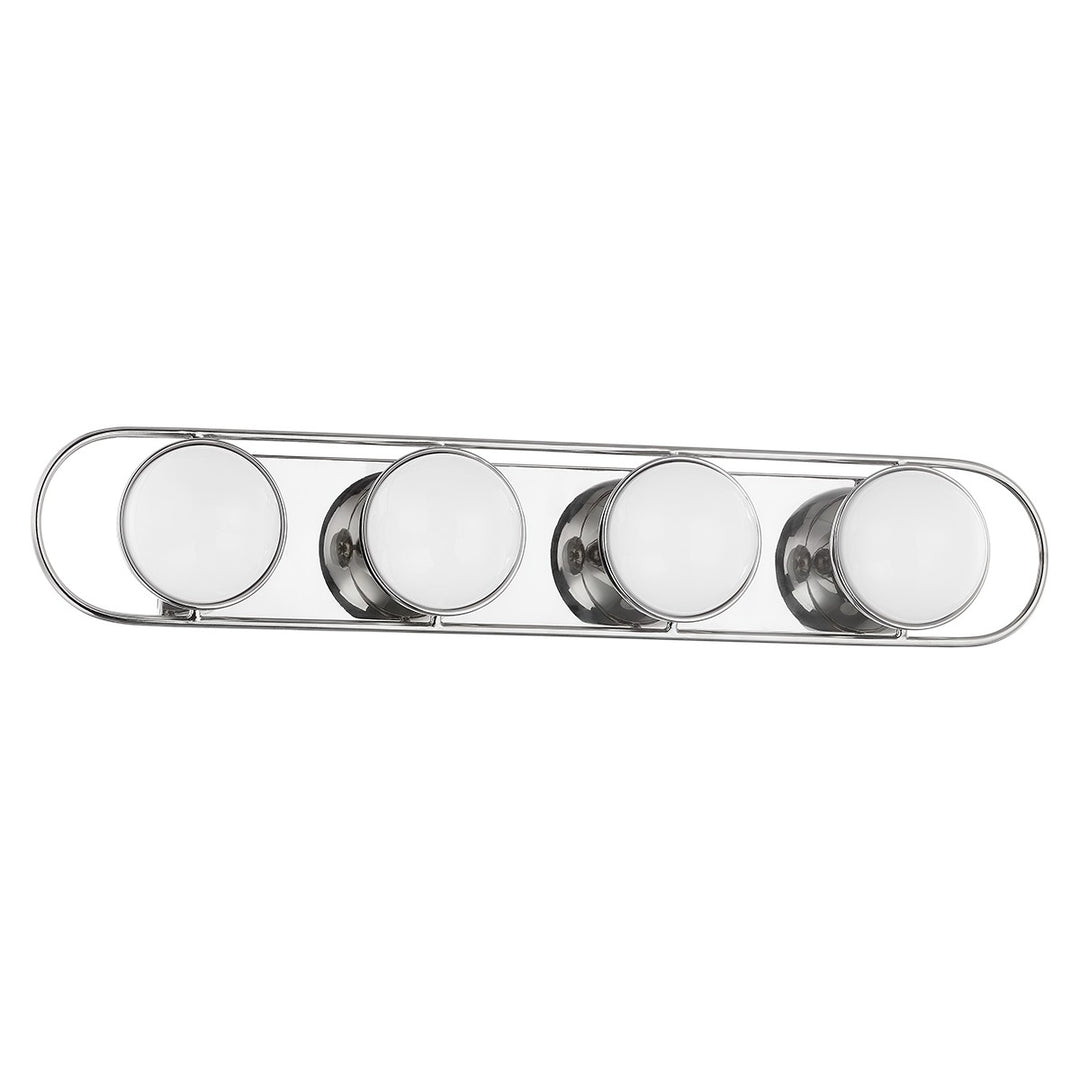 Amy Four Light Bath and Vanity in Polished Nickel - available from The Lighting Shoppe, trusted by Canadian homeowners