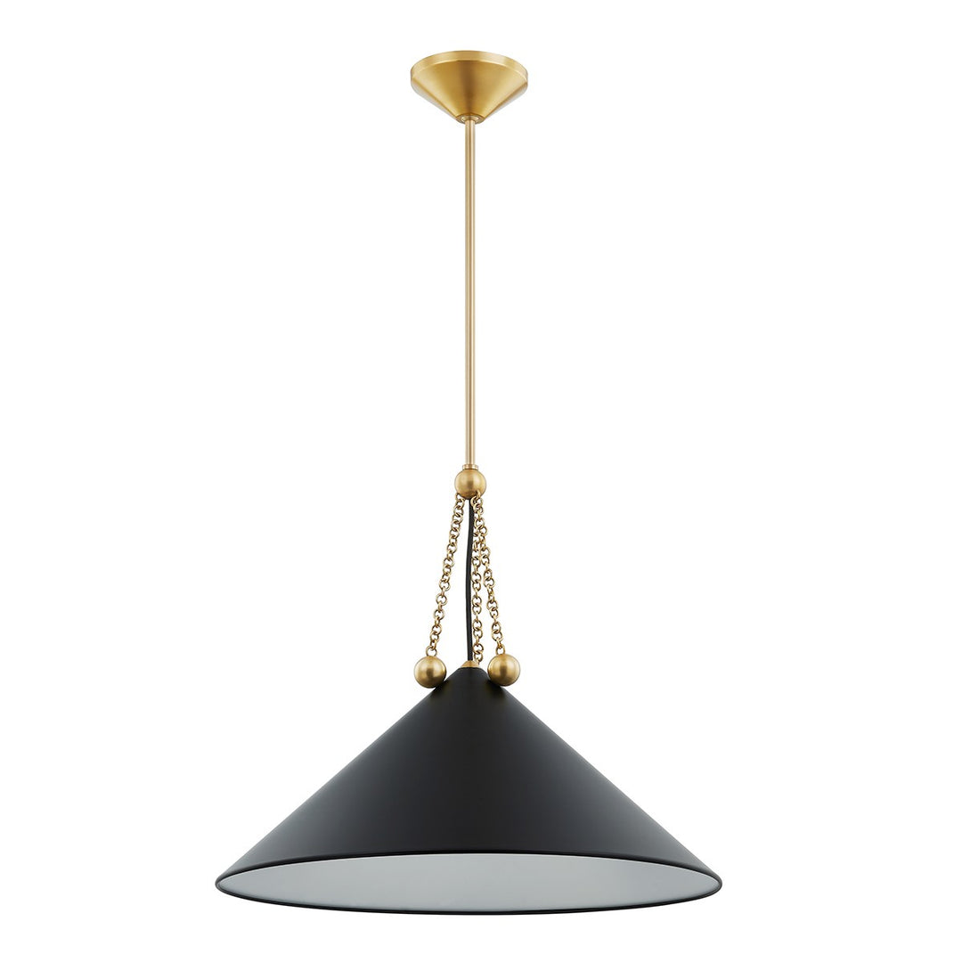 Kalea One Light Pendant in Aged Brass/Soft Black - available from The Lighting Shoppe, trusted by Canadian homeowners