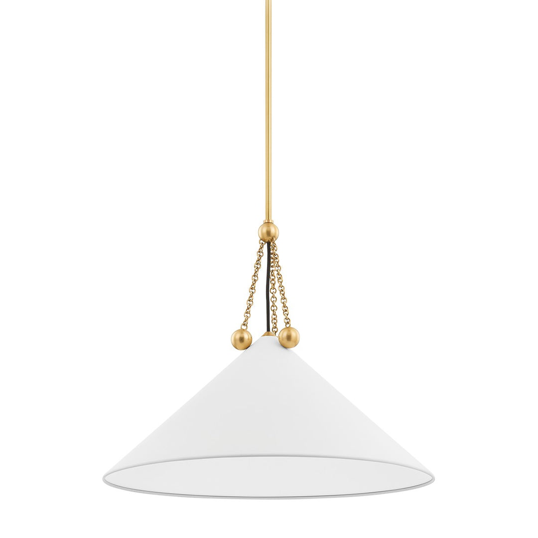 Kalea One Light Pendant in Aged Brass/Soft White - available from The Lighting Shoppe, trusted by Canadian homeowners