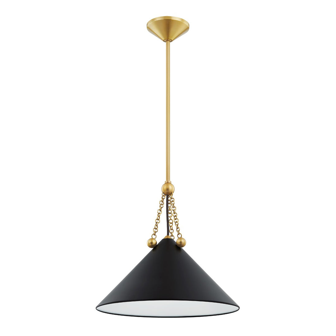 Kalea One Light Pendant in Aged Brass/Soft Black - available from The Lighting Shoppe, trusted by Canadian homeowners