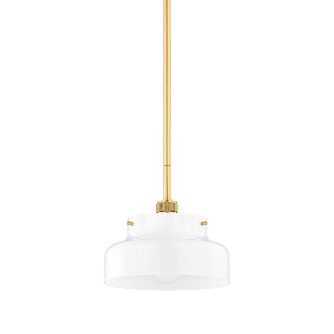 Luella One Light Pendant in Aged Brass - available from The Lighting Shoppe, trusted by Canadian homeowners