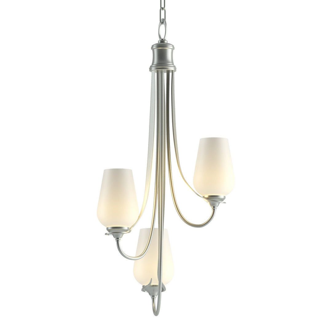 Hubbardton Forge Canada - 103033-SKT-82-GG0303 - Three Light Chandelier - Flora - Vintage Platinum