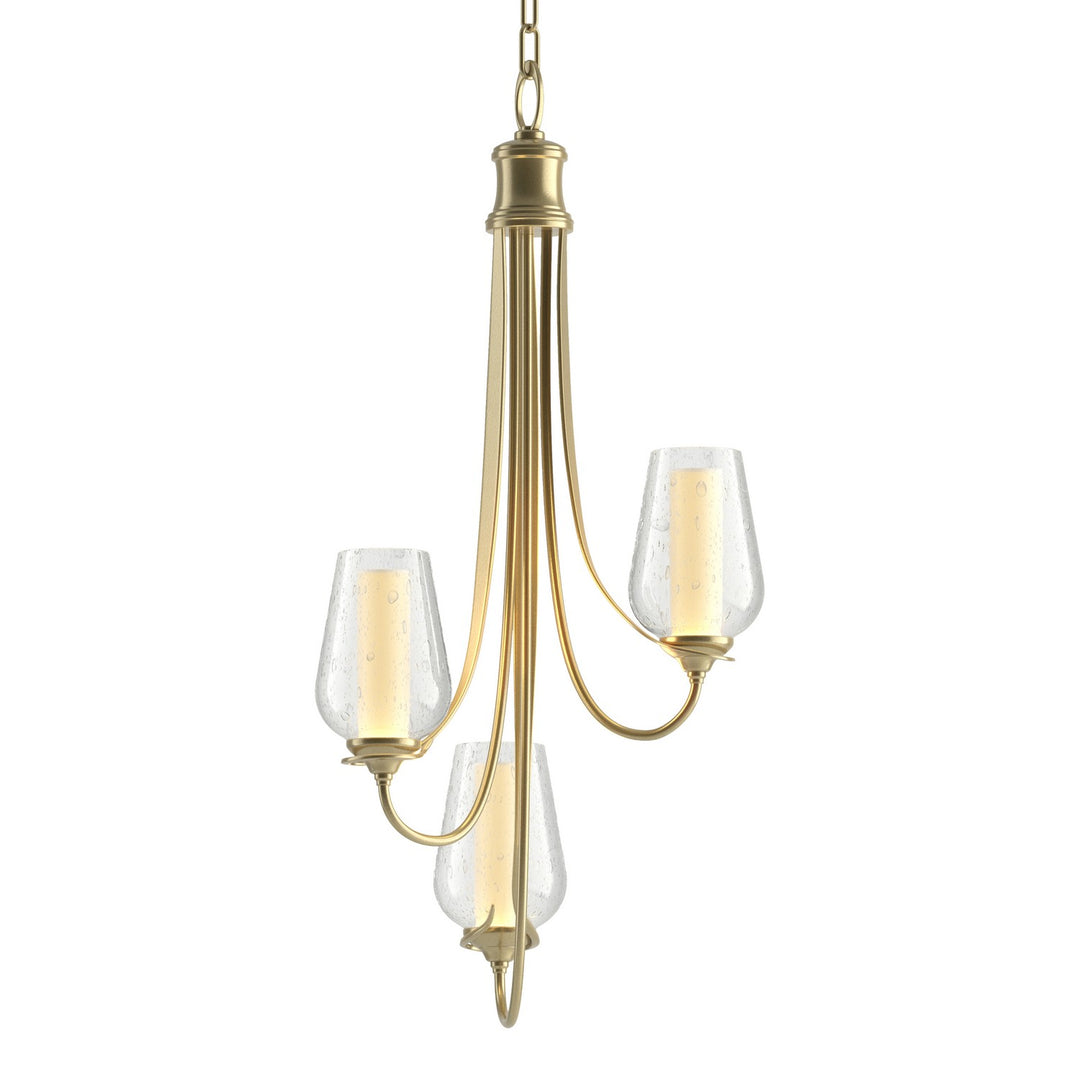 Hubbardton Forge Canada - 103033-SKT-86-ZS0354 - Three Light Chandelier - Flora - Modern Brass