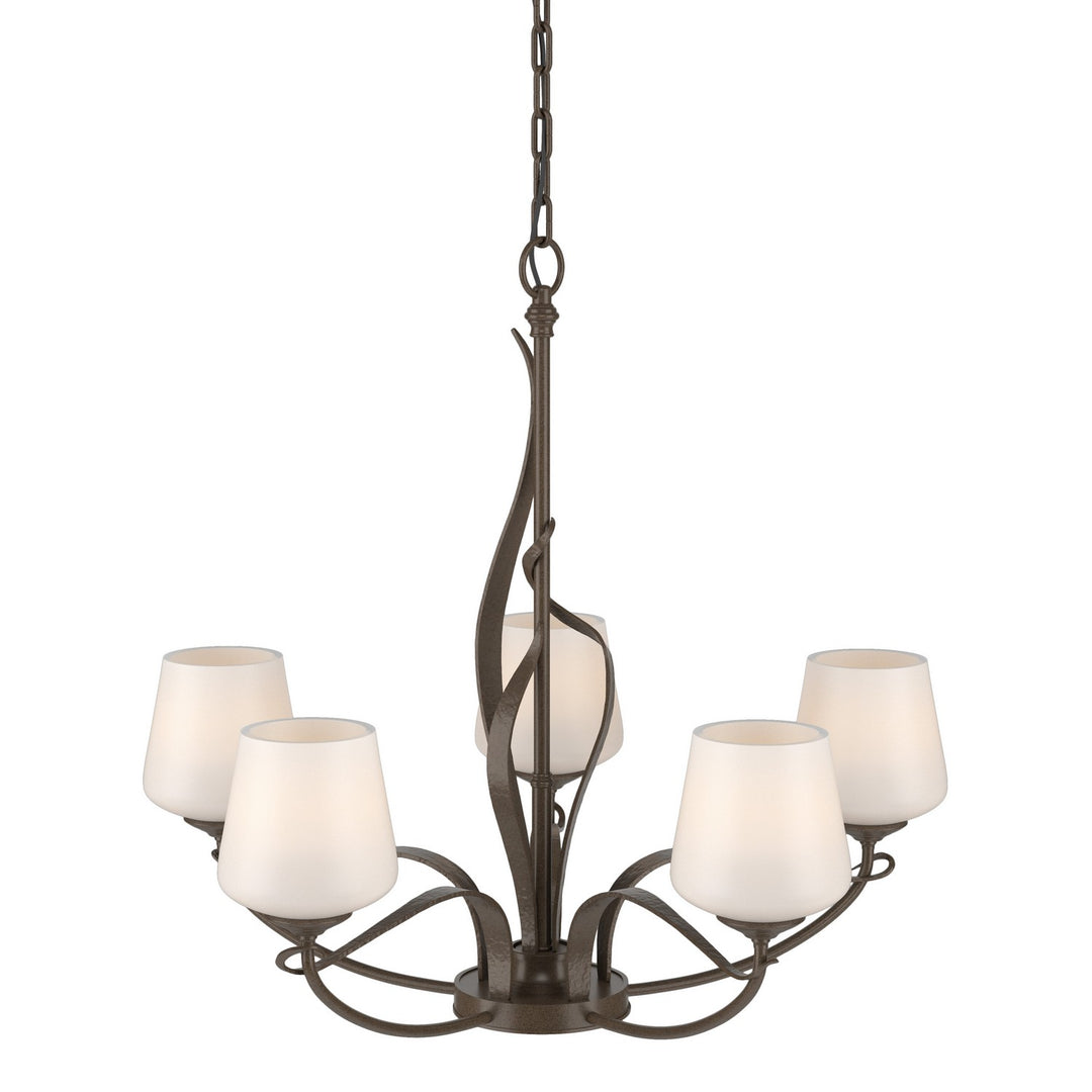 Hubbardton Forge Canada - 103040-SKT-05-GG0236 - Five Light Chandelier - Flora - Bronze