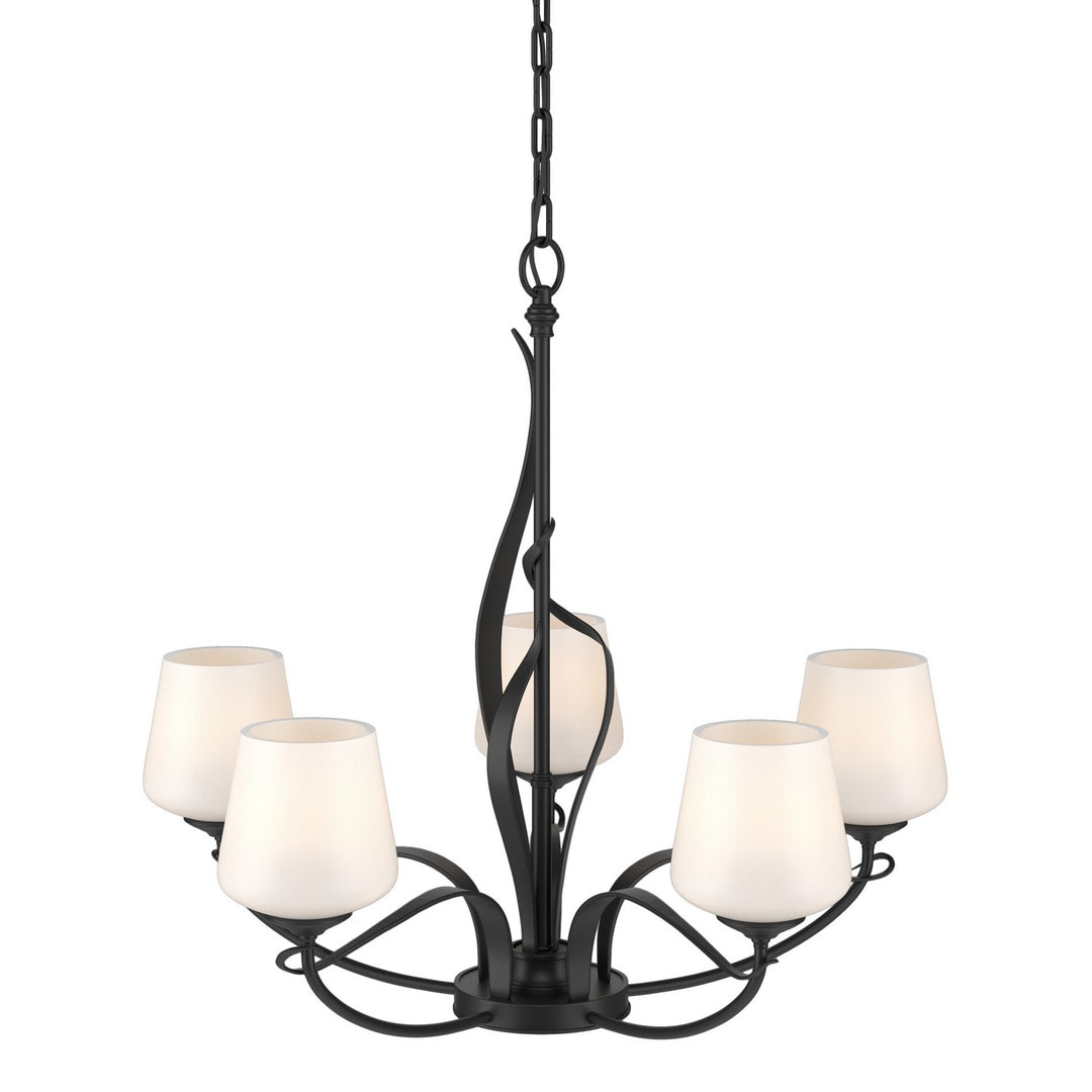 Hubbardton Forge Canada - 103040-SKT-10-GG0236 - Five Light Chandelier - Flora - Black