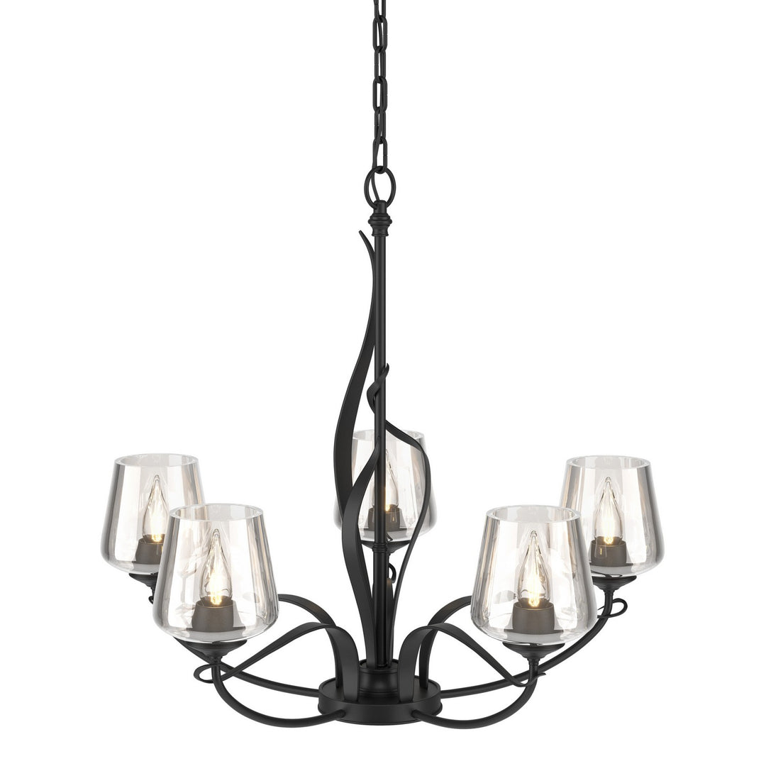 Flora Five Light Chandelier in Black - available from The Lighting Shoppe, trusted by Canadian homeowners