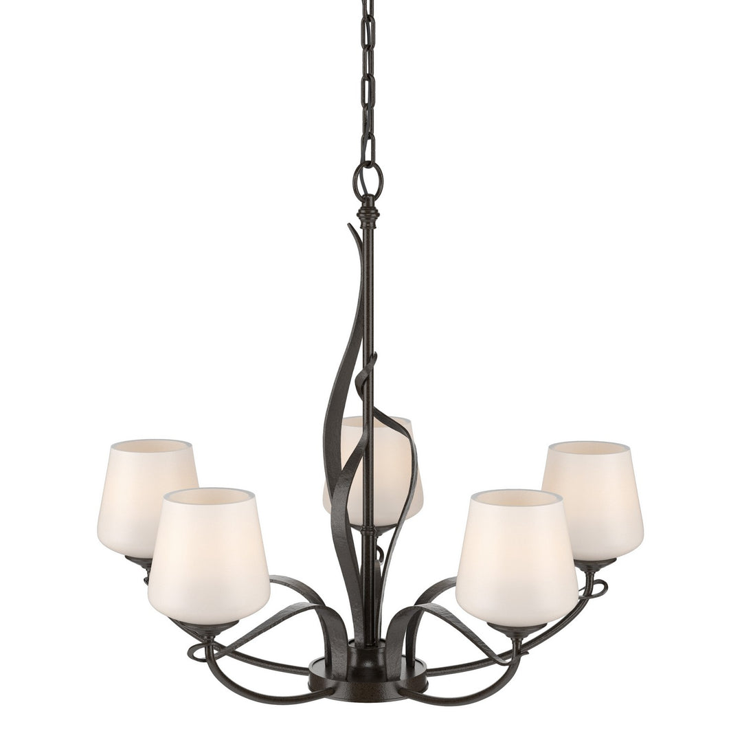 Hubbardton Forge Canada - 103040-SKT-14-GG0236 - Five Light Chandelier - Flora - Oil Rubbed Bronze
