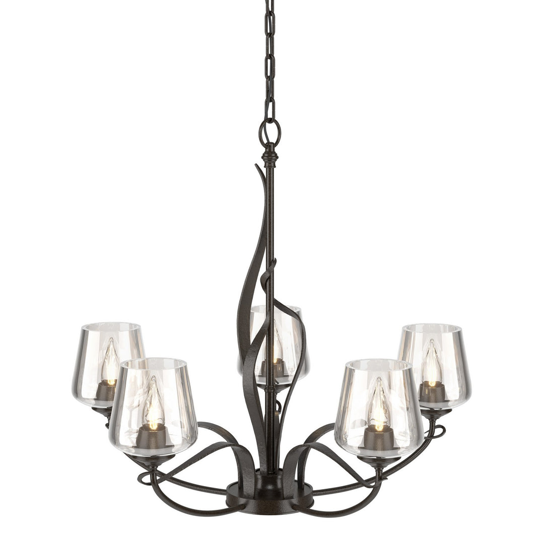 Hubbardton Forge Canada - 103040-SKT-14-ZM0236 - Five Light Chandelier - Flora - Oil Rubbed Bronze