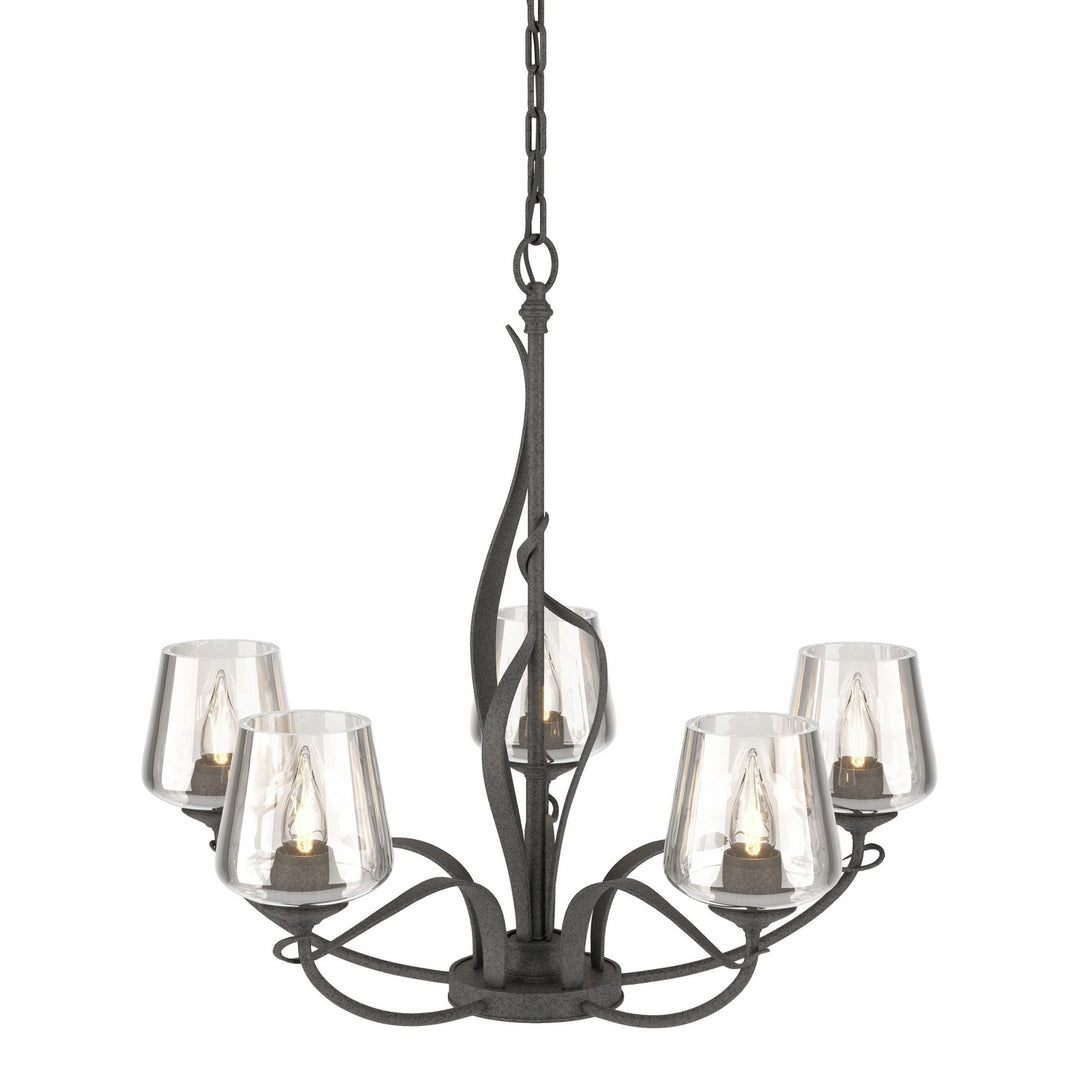 Hubbardton Forge Canada - 103040-SKT-20-ZM0236 - Five Light Chandelier - Flora - Natural Iron