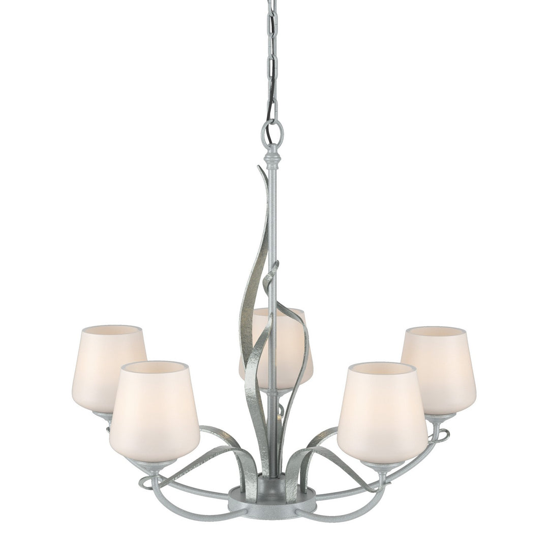 Hubbardton Forge Canada - 103040-SKT-82-GG0236 - Five Light Chandelier - Flora - Vintage Platinum