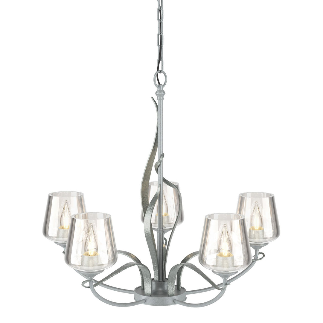 Flora Five Light Chandelier in Vintage Platinum - available from The Lighting Shoppe, trusted by Canadian homeowners
