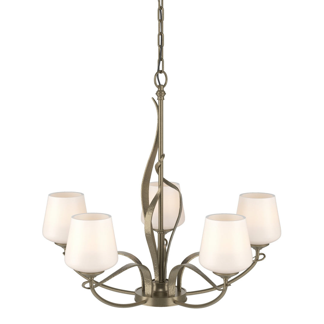 Flora Five Light Chandelier in Soft Gold - available from The Lighting Shoppe, trusted by Canadian homeowners