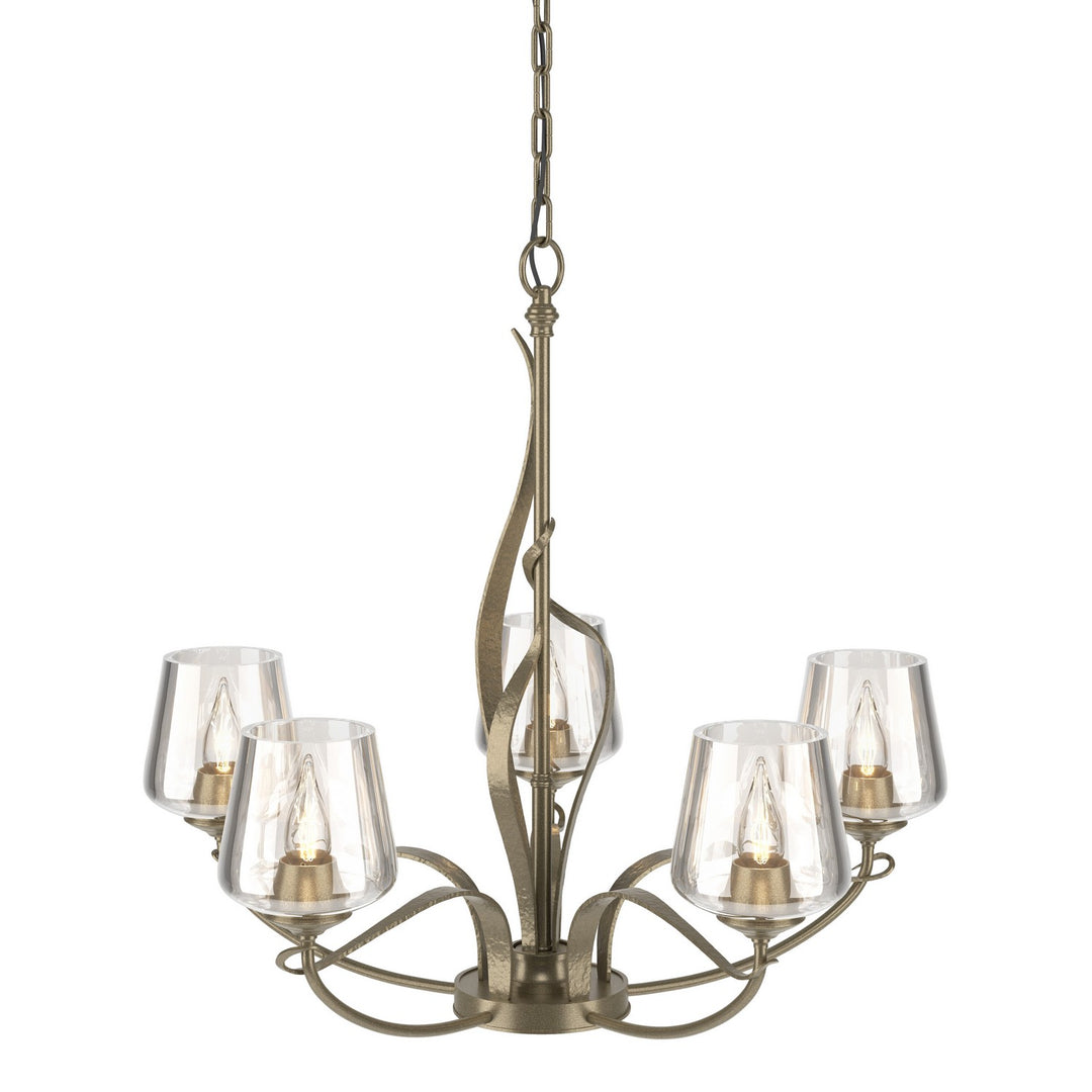 Flora Five Light Chandelier in Soft Gold - available from The Lighting Shoppe, trusted by Canadian homeowners