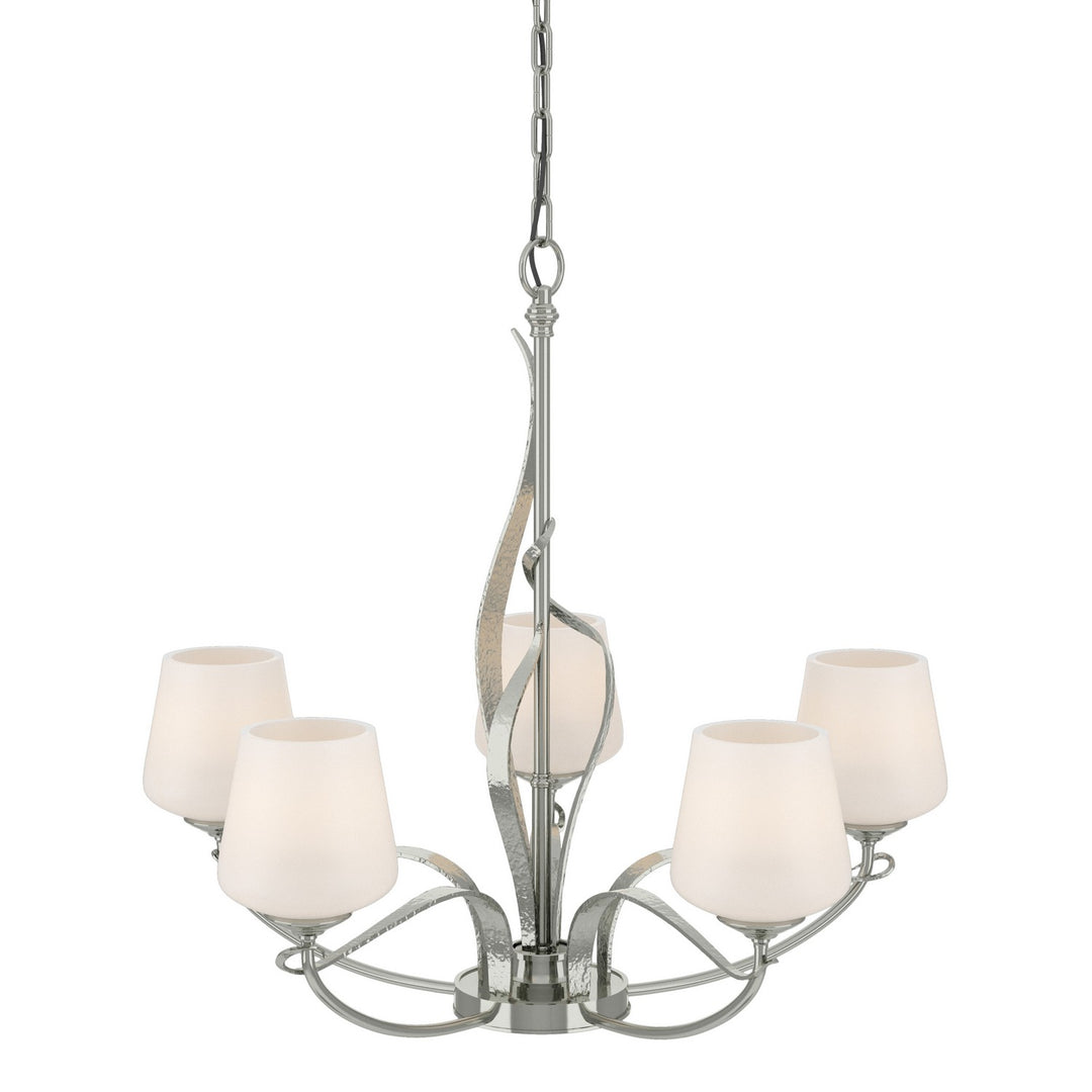 Hubbardton Forge Canada - 103040-SKT-85-GG0236 - Five Light Chandelier - Flora - Sterling