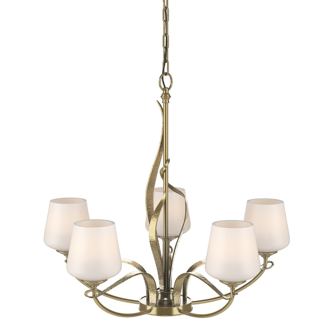 Hubbardton Forge Canada - 103040-SKT-86-GG0236 - Five Light Chandelier - Flora - Modern Brass