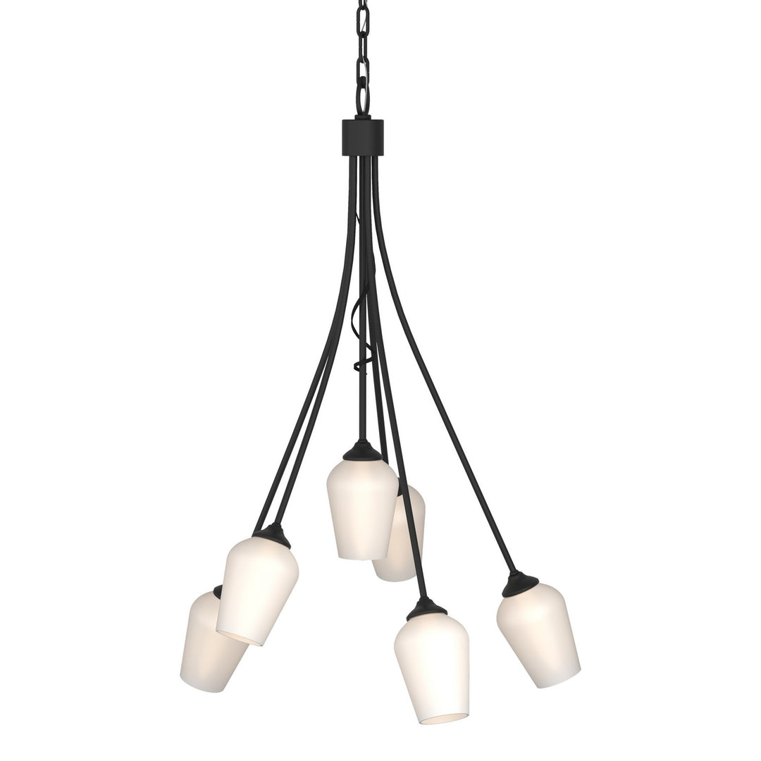 Hubbardton Forge Canada - 103043-SKT-10-GG0303 - Six Light Chandelier - Flora - Black