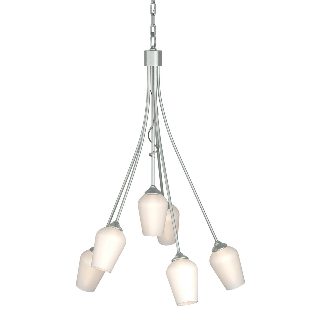 Hubbardton Forge Canada - 103043-SKT-82-GG0303 - Six Light Chandelier - Flora - Vintage Platinum