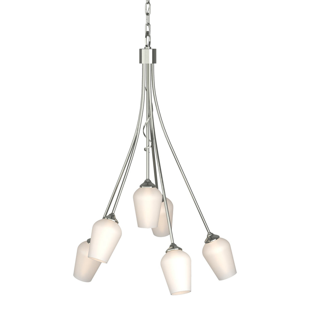 Hubbardton Forge Canada - 103043-SKT-85-GG0303 - Six Light Chandelier - Flora - Sterling
