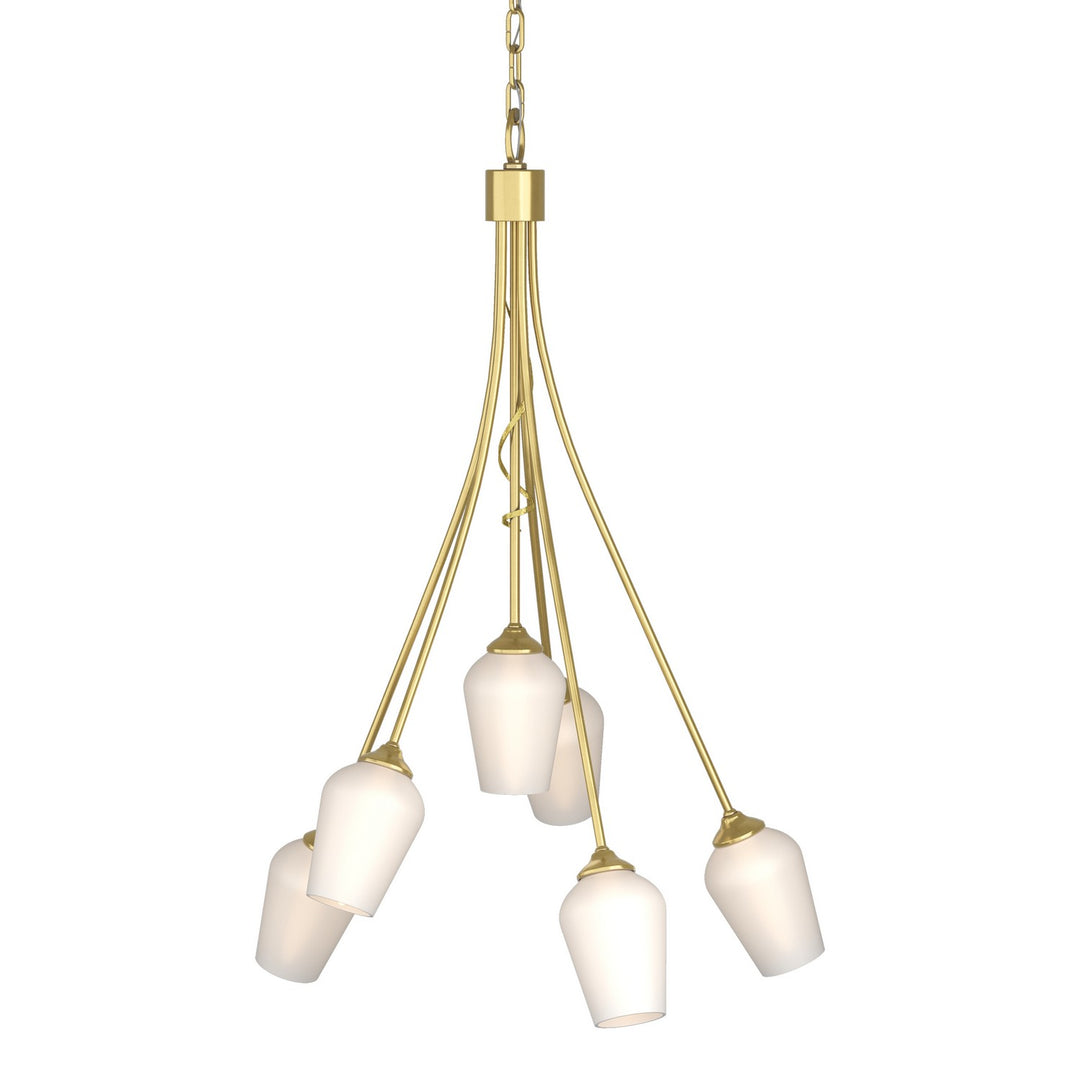 Hubbardton Forge Canada - 103043-SKT-86-GG0303 - Six Light Chandelier - Flora - Modern Brass