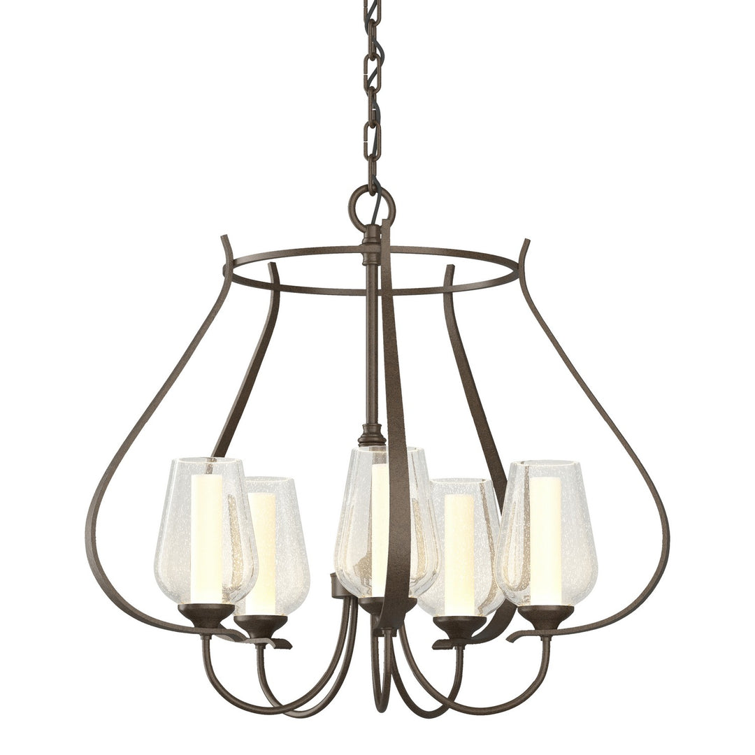 Hubbardton Forge Canada - 103045-SKT-05-ZS0354 - Five Light Chandelier - Flora - Bronze