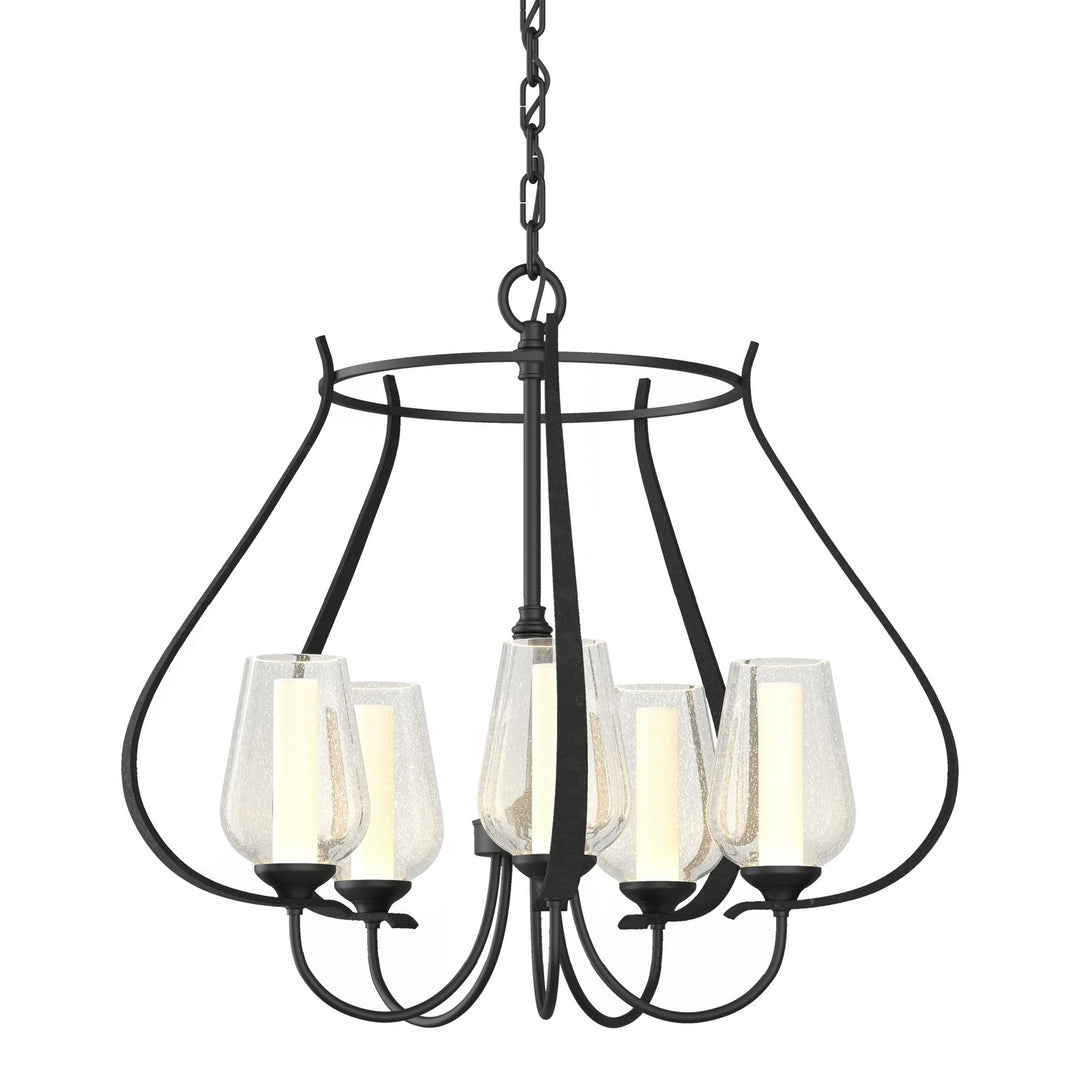 Hubbardton Forge Canada - 103045-SKT-10-ZS0354 - Five Light Chandelier - Flora - Black